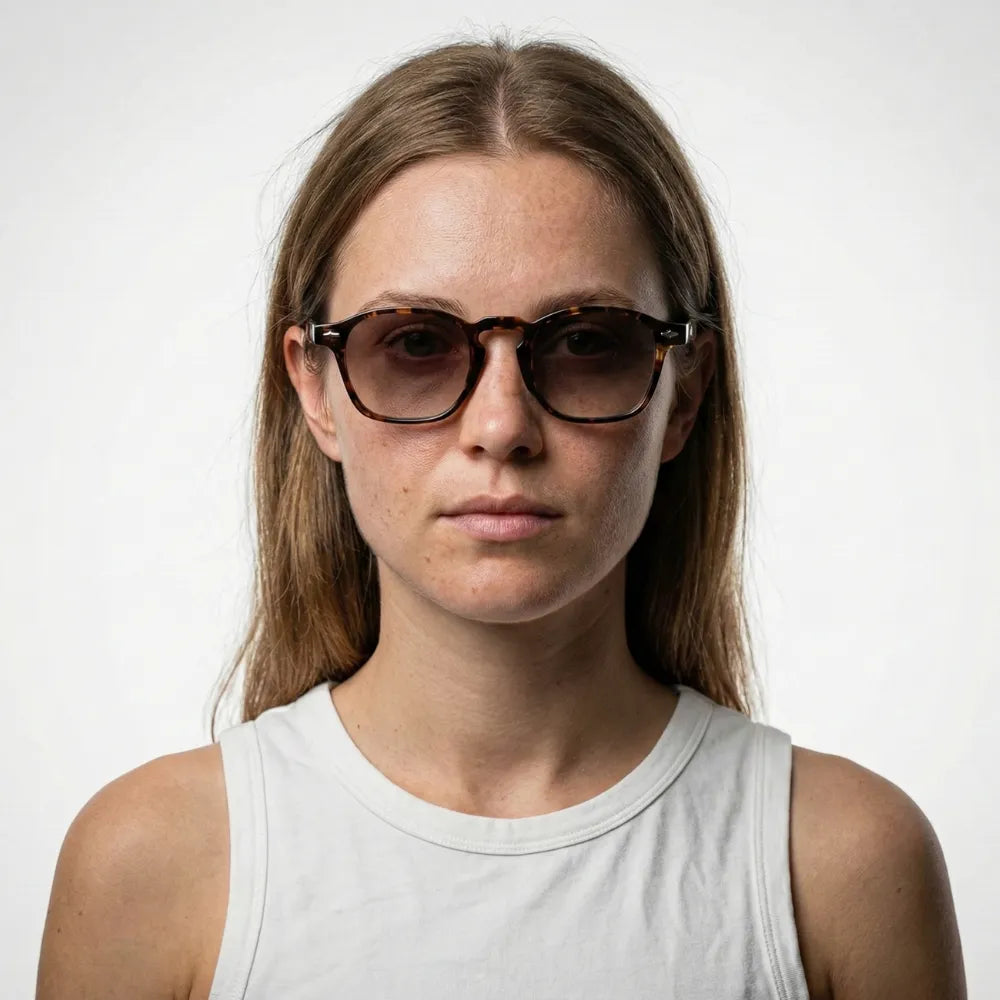 Oversized square sunglasses by HARO Eyewear — Riviera 1962 editorial