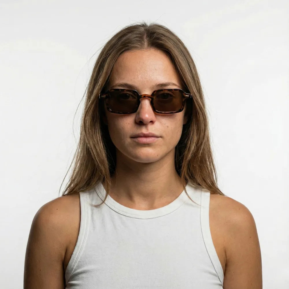 Bold rectangular sunglasses by HARO Eyewear — Dolcevita Portofino editorial